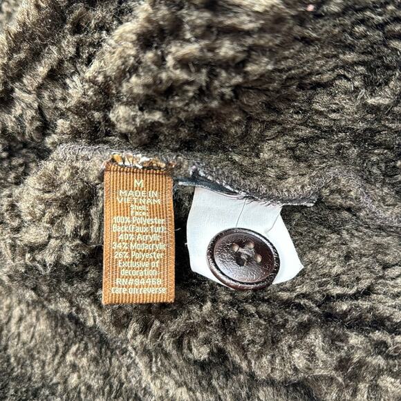 SONOMA Women’s Medium Brown Faux Suede and Fur Jacket - Picture 6 of 7